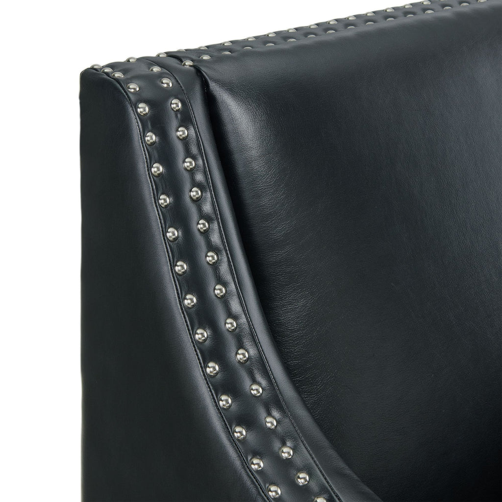 Augusta-16038-Chair-W/Wood-Leg-Distressed-In-Phoenix-Black-(ISTA-3-Packaging)