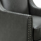 Augusta-16038-Chair-W/Wood-Leg-Distressed-In-Phoenix-Magnetite-(ISTA-3-Packaging)