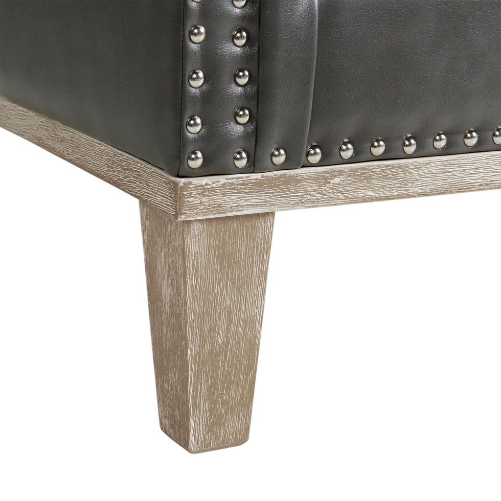 Augusta-16038-Chair-W/Wood-Leg-Distressed-In-Phoenix-Magnetite-(ISTA-3-Packaging)