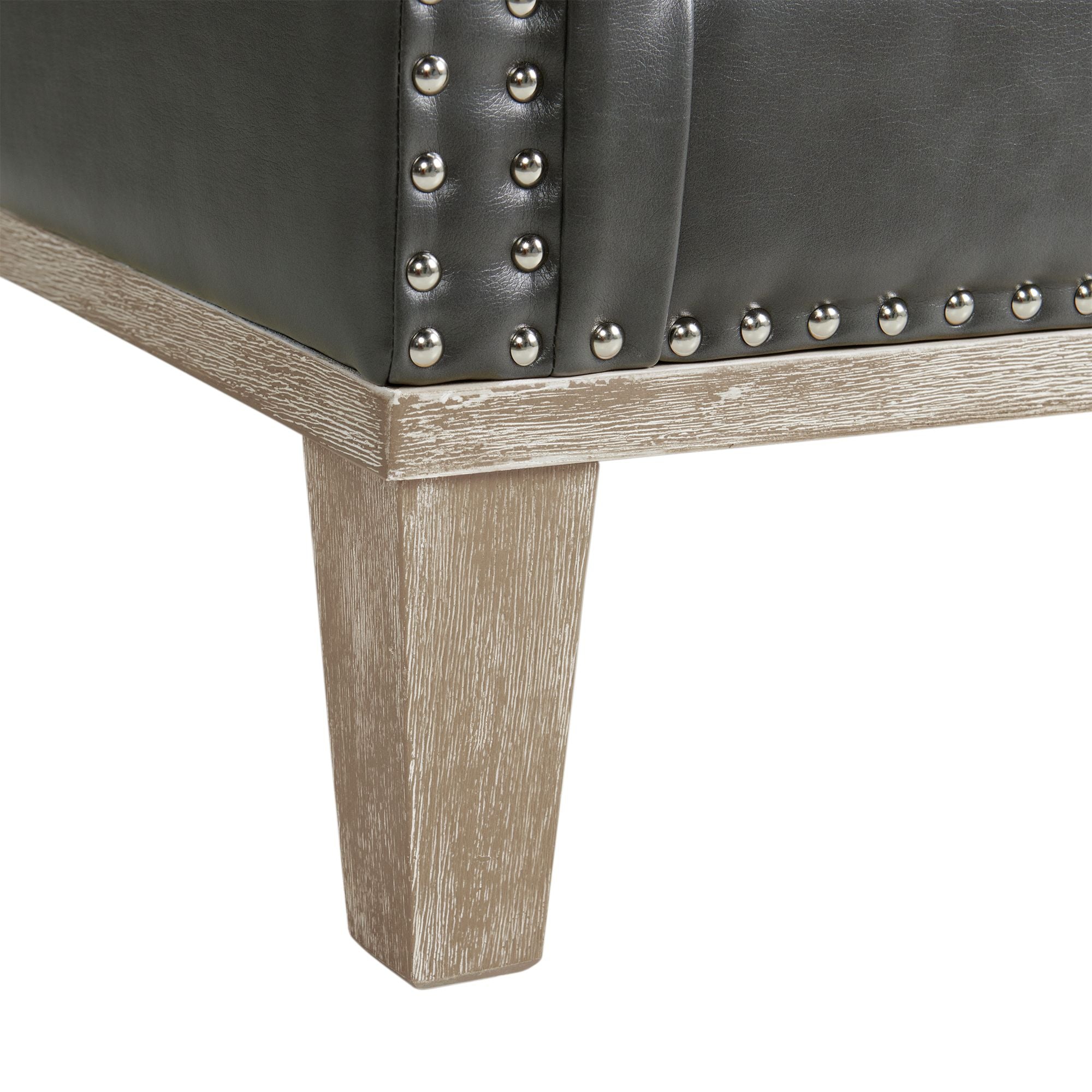 Augusta-16038-Chair-W/Wood-Leg-Distressed-In-Phoenix-Magnetite-(ISTA-3-Packaging)