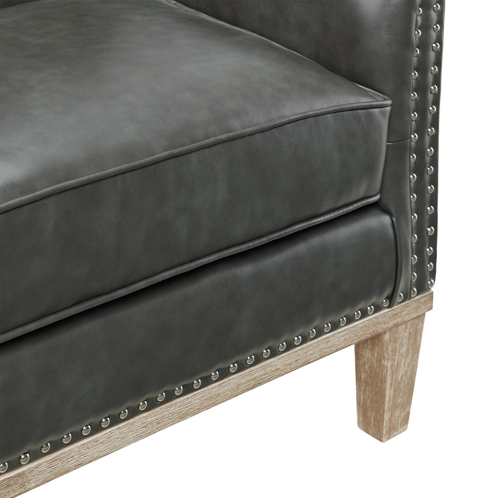 Augusta-16038-Chair-W/Wood-Leg-Distressed-In-Phoenix-Magnetite-(ISTA-3-Packaging)