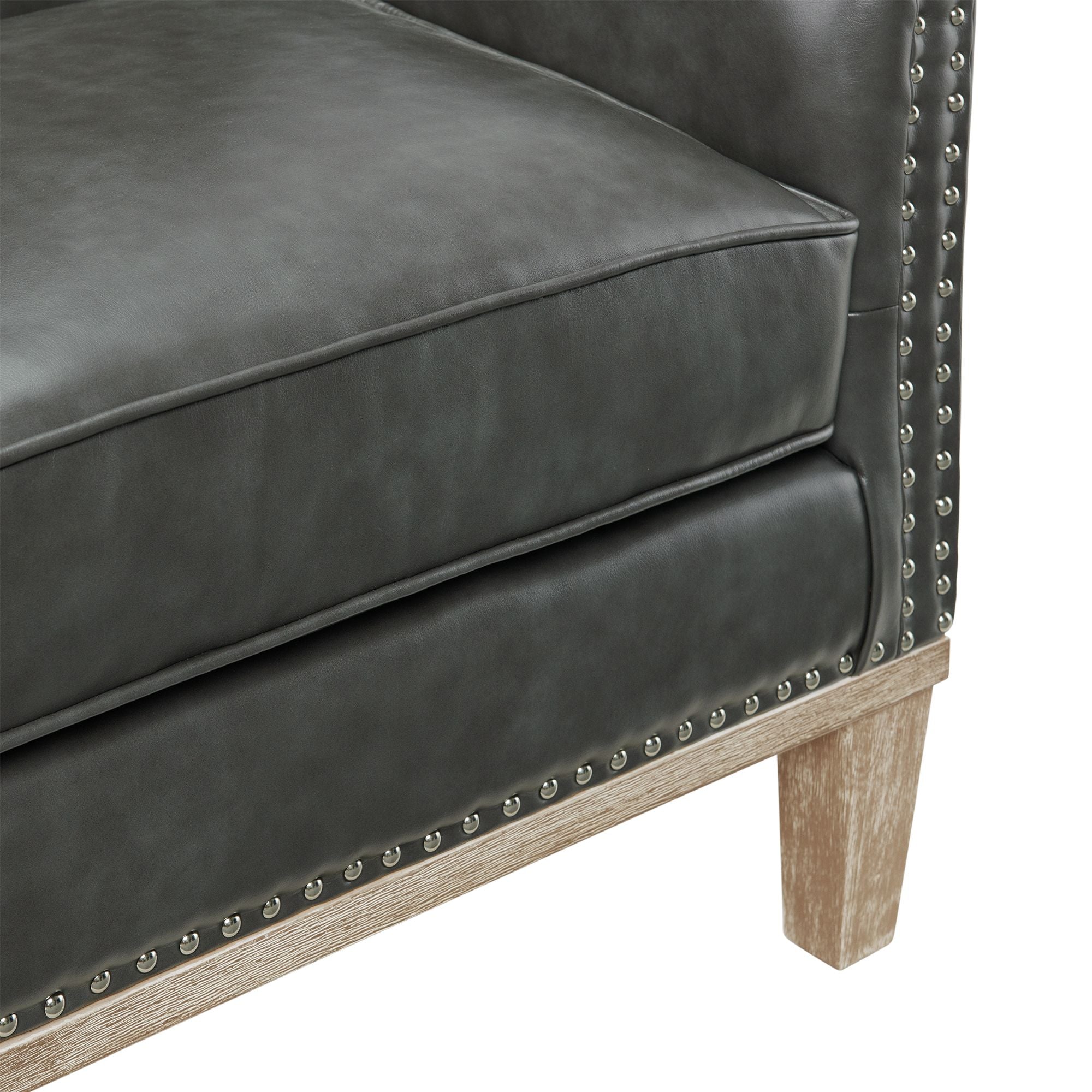 Augusta-16038-Chair-W/Wood-Leg-Distressed-In-Phoenix-Magnetite-(ISTA-3-Packaging)