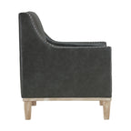 Augusta-16038-Chair-W/Wood-Leg-Distressed-In-Phoenix-Magnetite-(ISTA-3-Packaging)