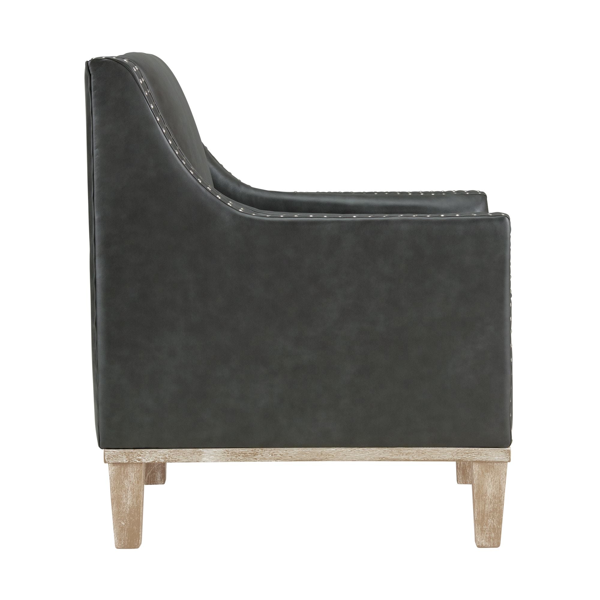 Augusta-16038-Chair-W/Wood-Leg-Distressed-In-Phoenix-Magnetite-(ISTA-3-Packaging)