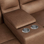 Avanti-Power-Motion-Loveseat-with-Power-Motion-Head-Recliner-&-Console-in-Whiskers-PU-Brown