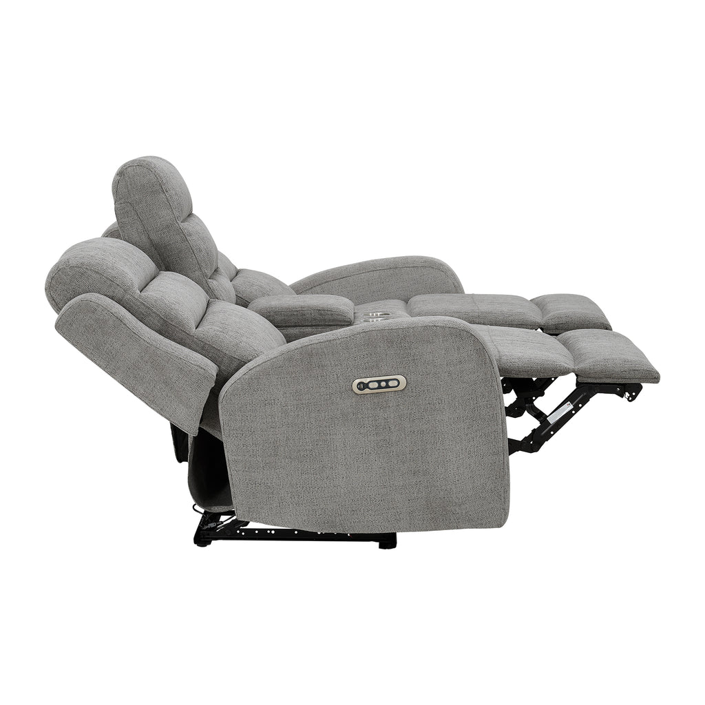 Avanti-Power-Motion-Loveseat-with-Power-Motion-Head-Recliner-&-Console-in-Whiskers-Nature-Grey
