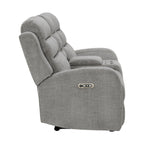 Avanti-Power-Motion-Loveseat-with-Power-Motion-Head-Recliner-&-Console-in-Whiskers-Nature-Grey