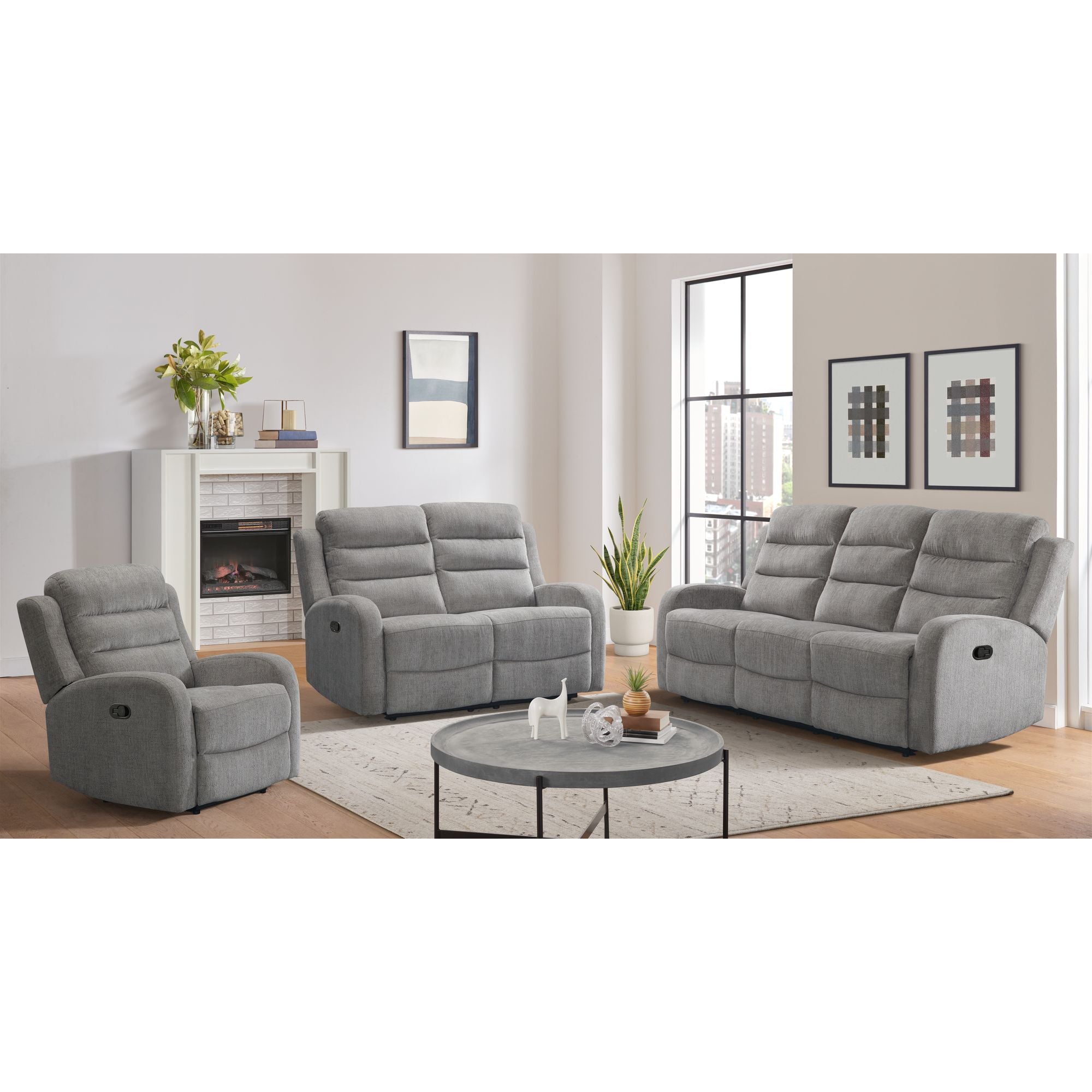 Avanti Recliner in Whiskers Nature Grey