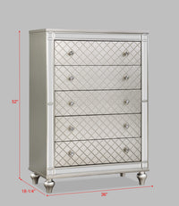CRISTIAN B1680Q-5P (7-Piece Bedroom Set)