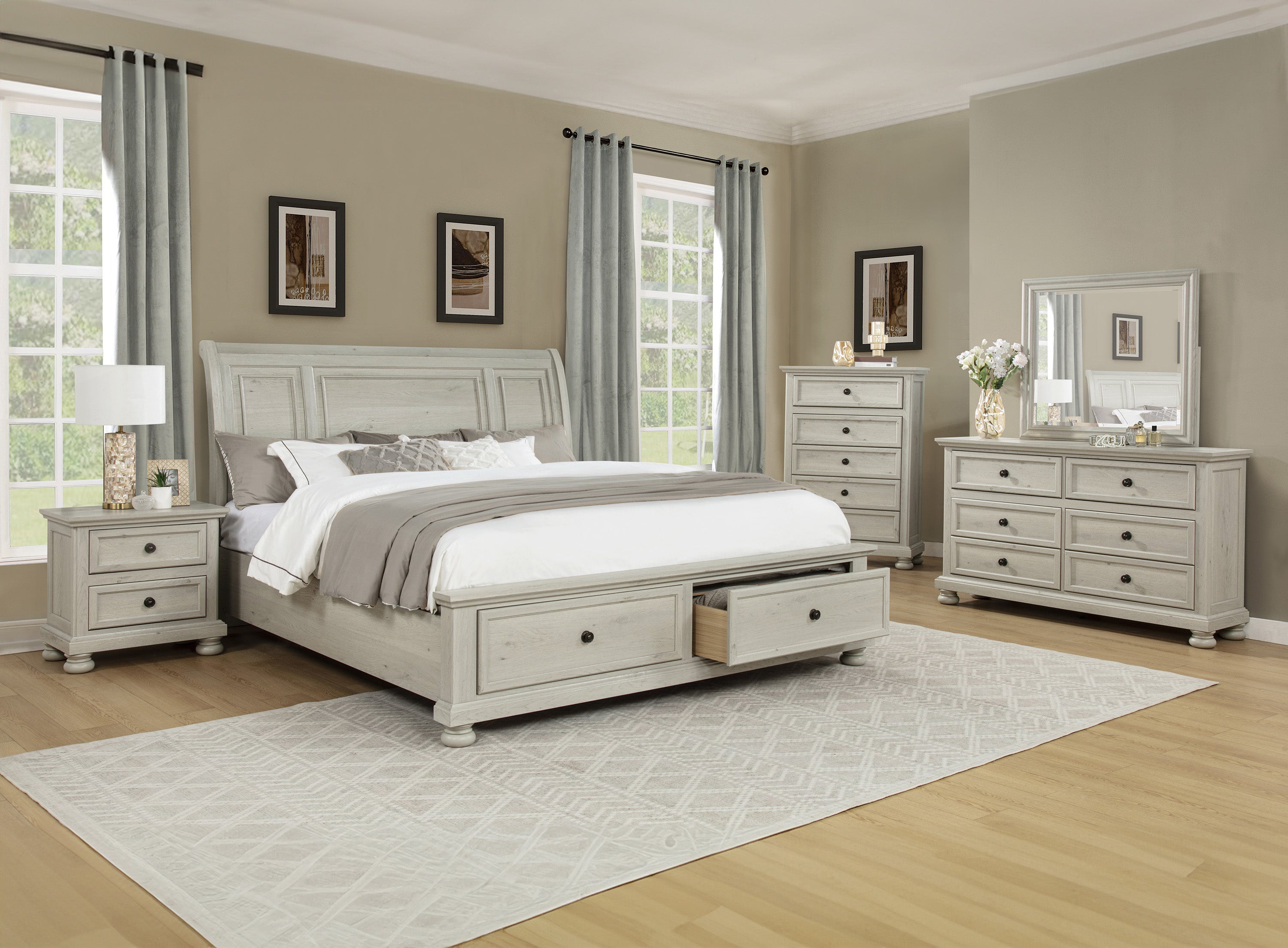 CLARIBELLE B1820K-4P (6-Piece Bedroom Set)