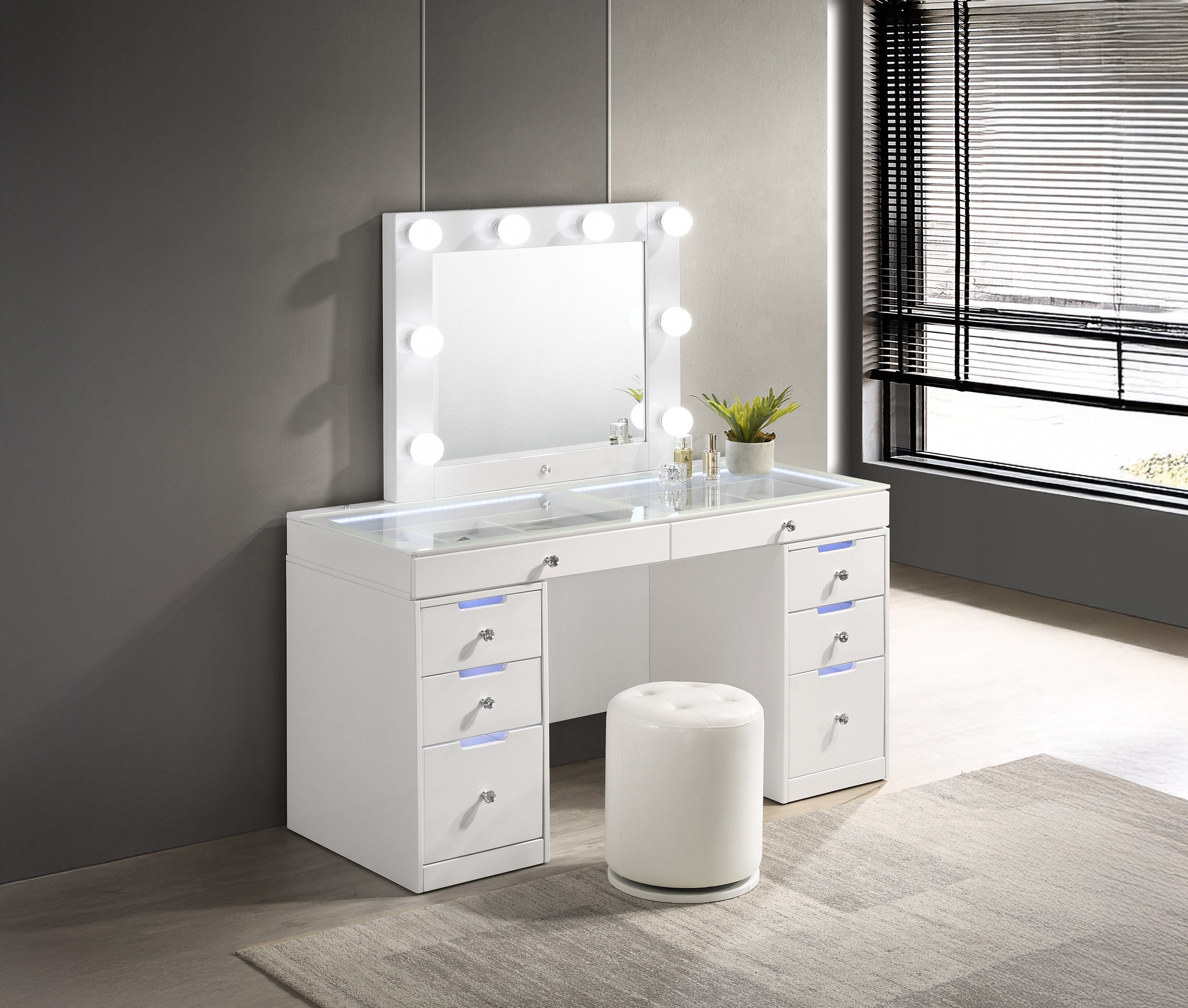 MORGAN B4851WH-4852-11 (4-Piece Bedroom Set)