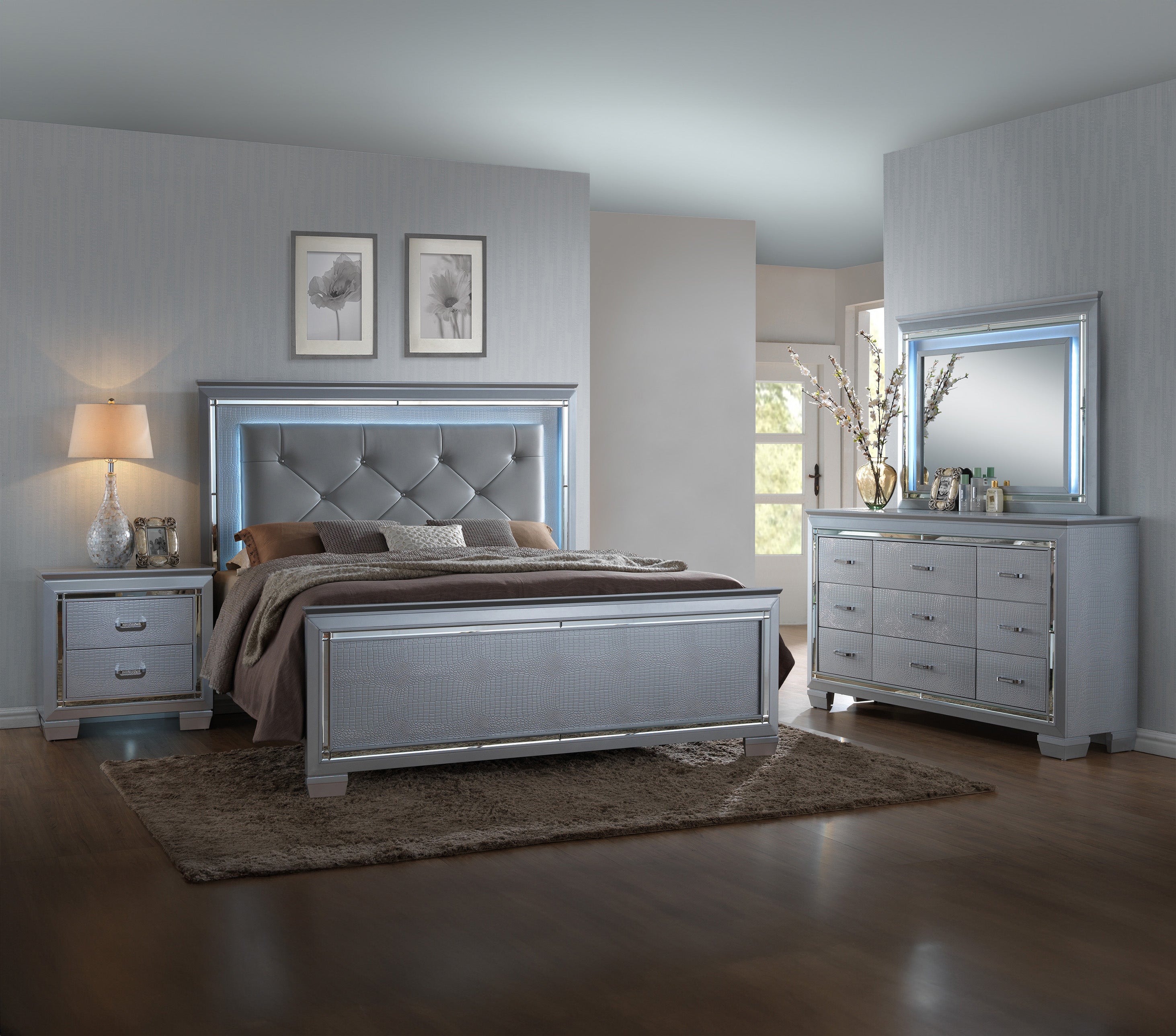 LILLIAN B7100Q-4P (6-Piece Bedroom Set)
