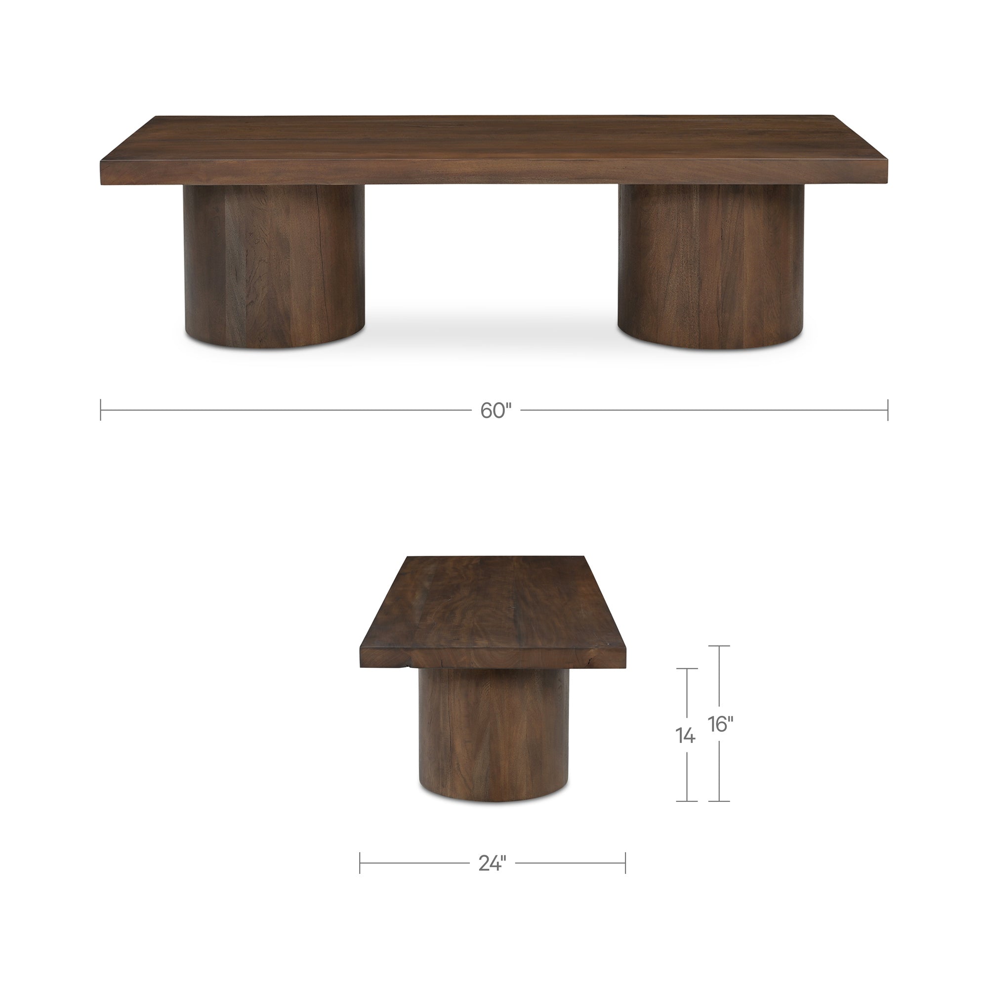 Hadley Coffee Table Warm Brown