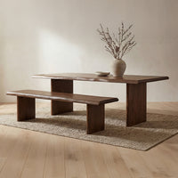 Lila Dining Bench Large Brown