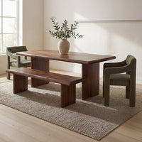 Lila Dining Bench Large Brown