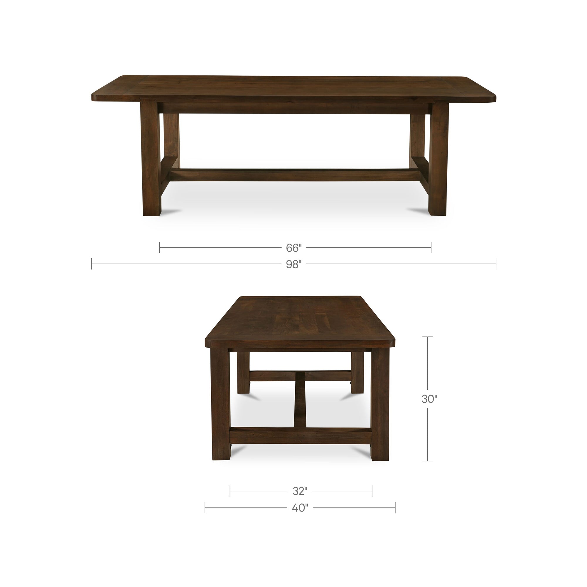 Wilson Dining Table Small Warm Brown