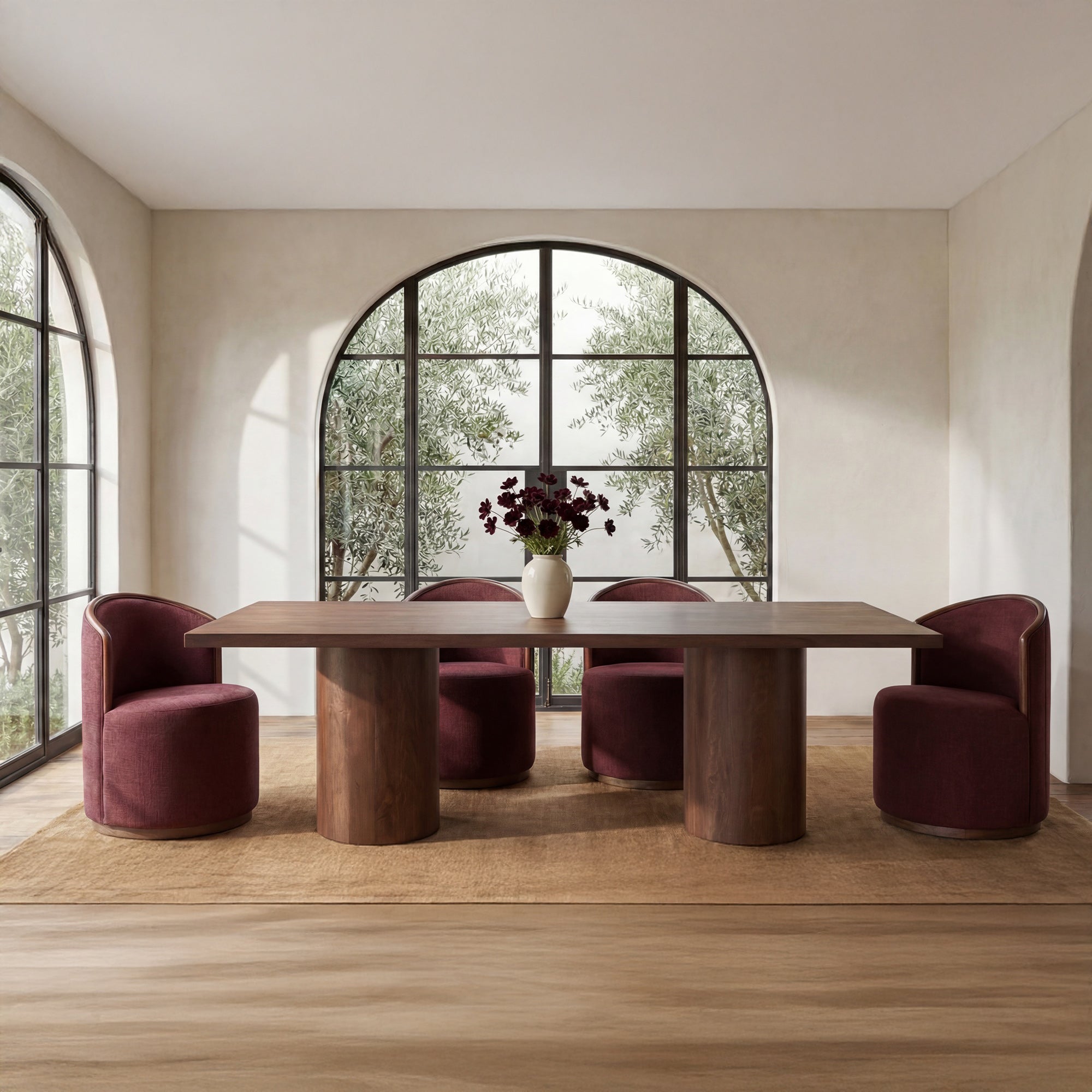 Hadley Dining Table Small Warm Brown