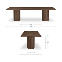 Hadley Dining Table Small Warm Brown