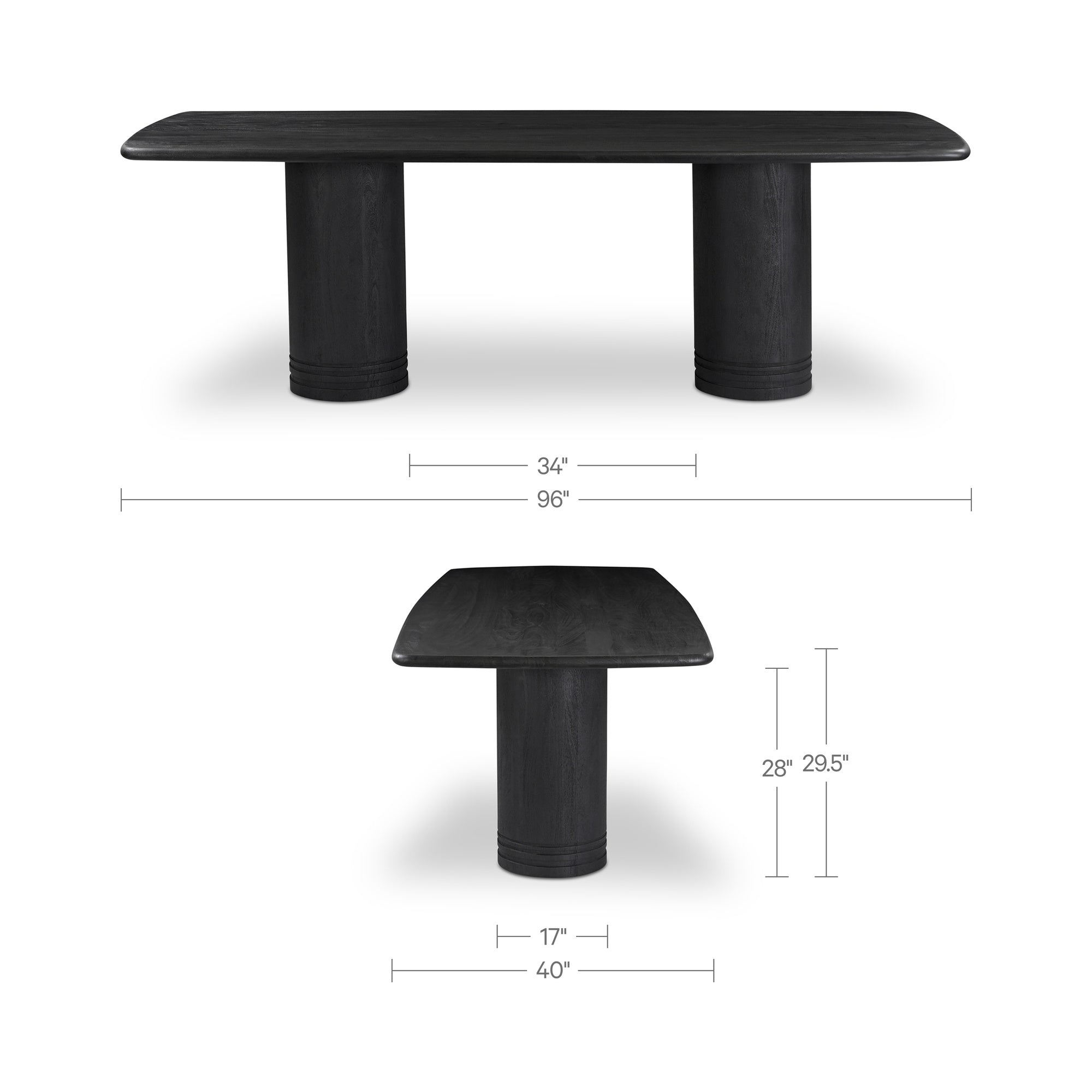 Daphne Dining Table Large Black