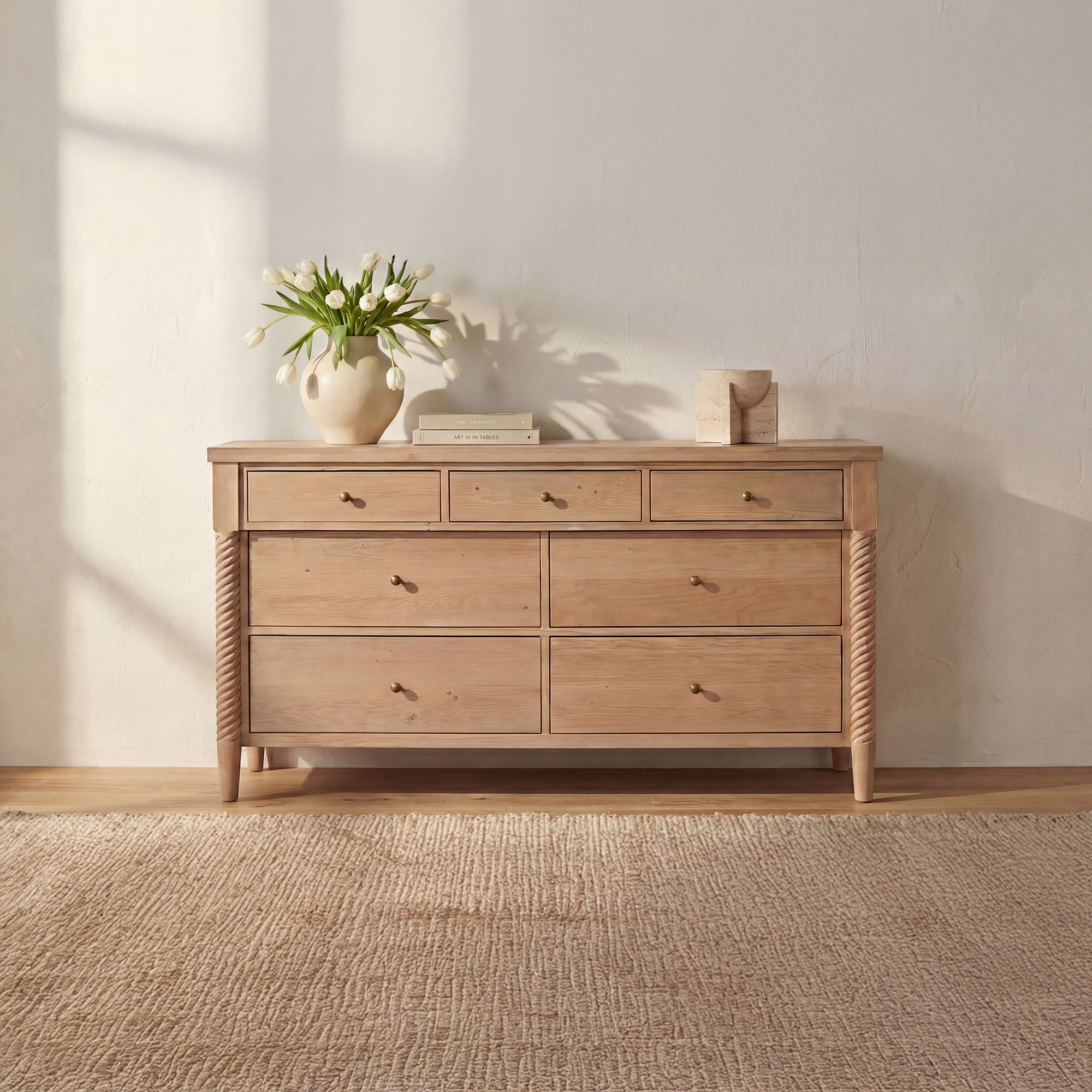 Joni 7 Drawer Dresser Natural