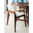 Deco Dining Chair Cream White PVC - Set Of Two
