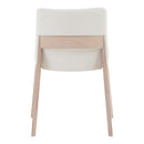 Deco Oak Dining Chair Cream White PVC - Set Of Two