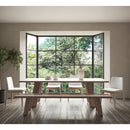 Deco Oak Dining Chair Cream White PVC - Set Of Two