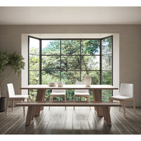 Deco Oak Dining Chair Cream White PVC - Set Of Two