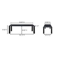Post Large Dining Table Black