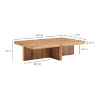 Folke Rectangular Coffee Table Natural