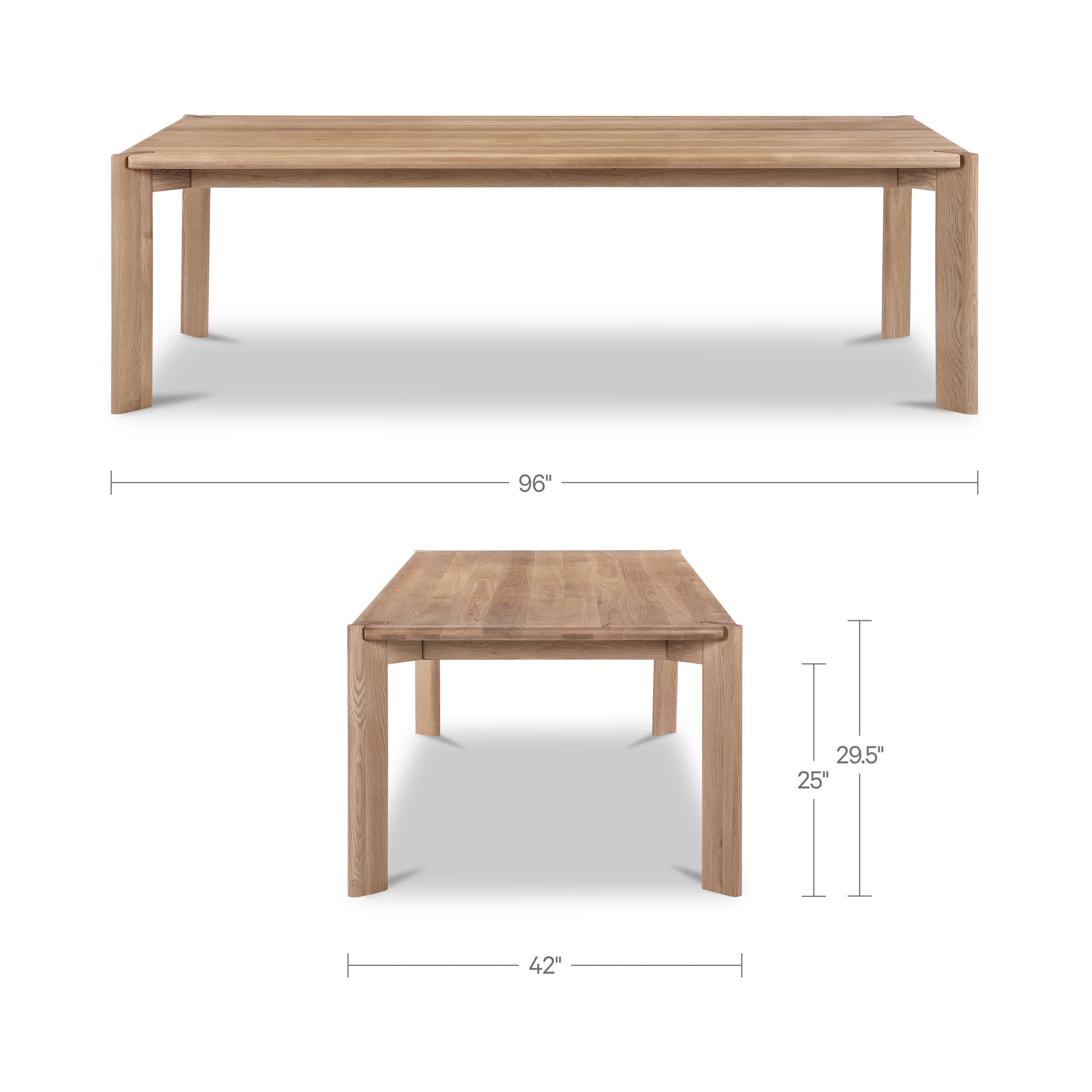 Daifuku Large Dining Table Brushed Natural Oak
