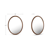 Alcott Oval Mirror Walnut