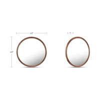 Alcott Large Round Mirror Walnut