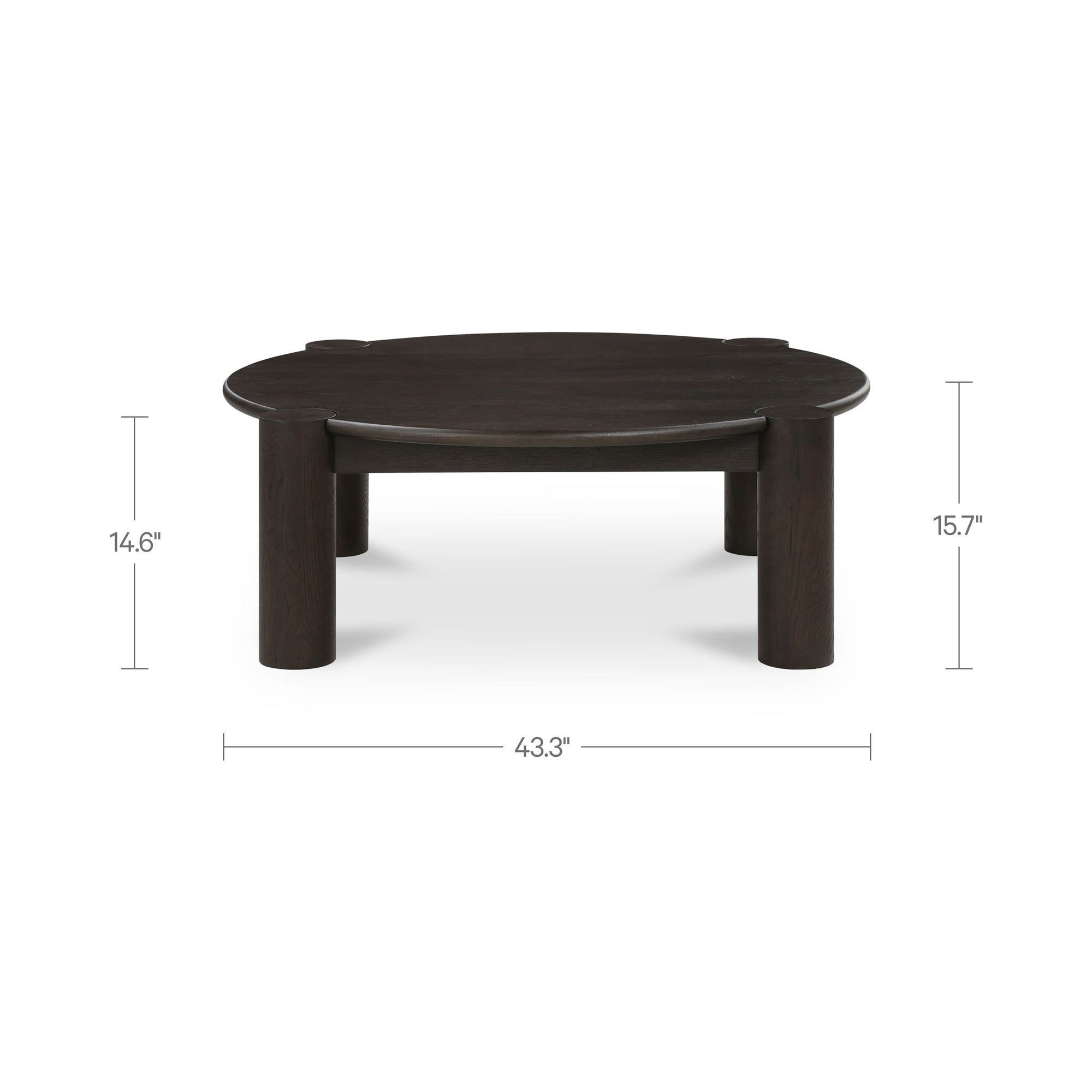 Jack Coffee Table Brushed Dark Brown