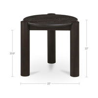 Jack Side Table Brushed Dark Brown