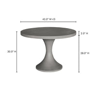 Isadora Outdoor Dining Table Grey