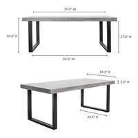 Jedrik Outdoor Dining Table Large Grey