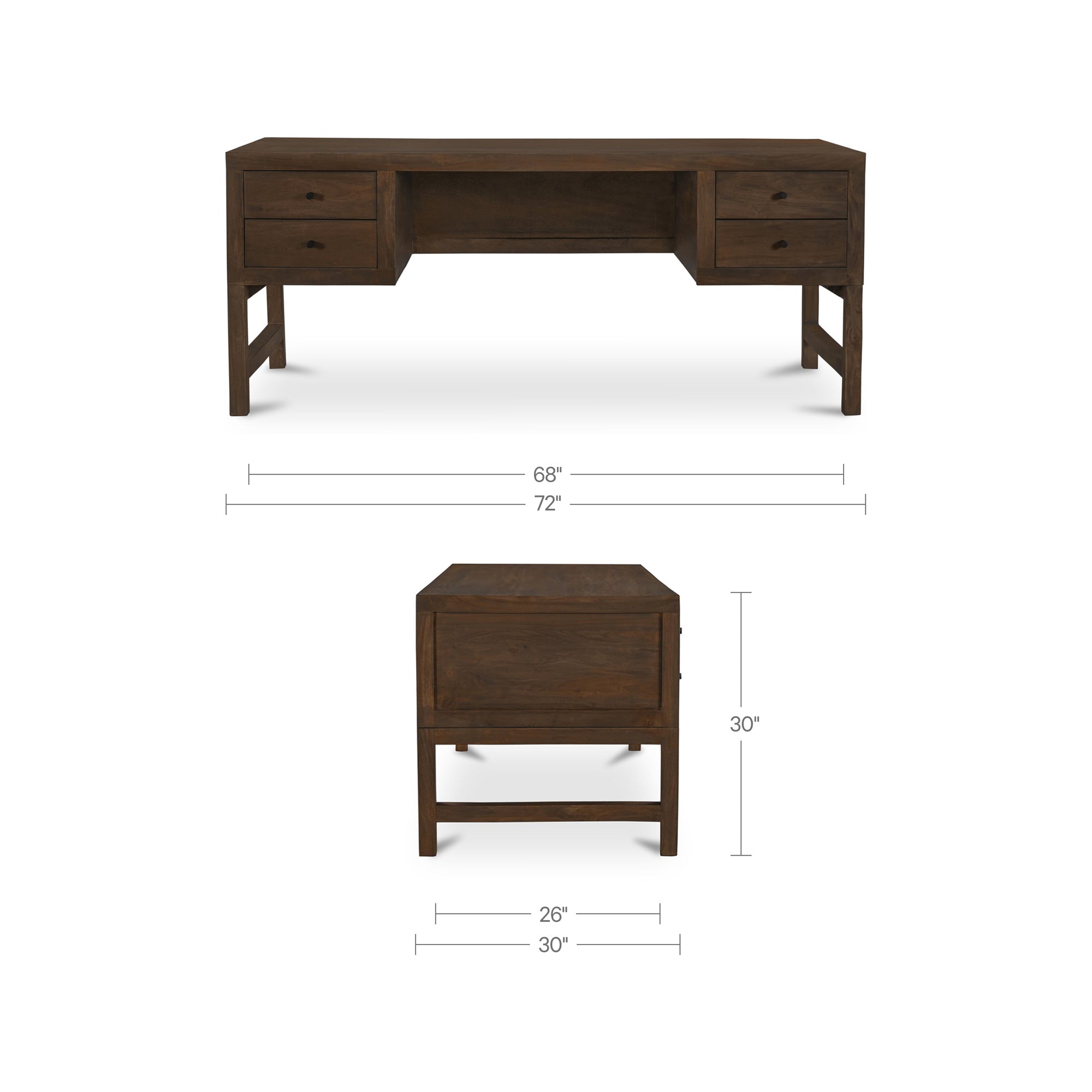Windsor Desk Dark Brown