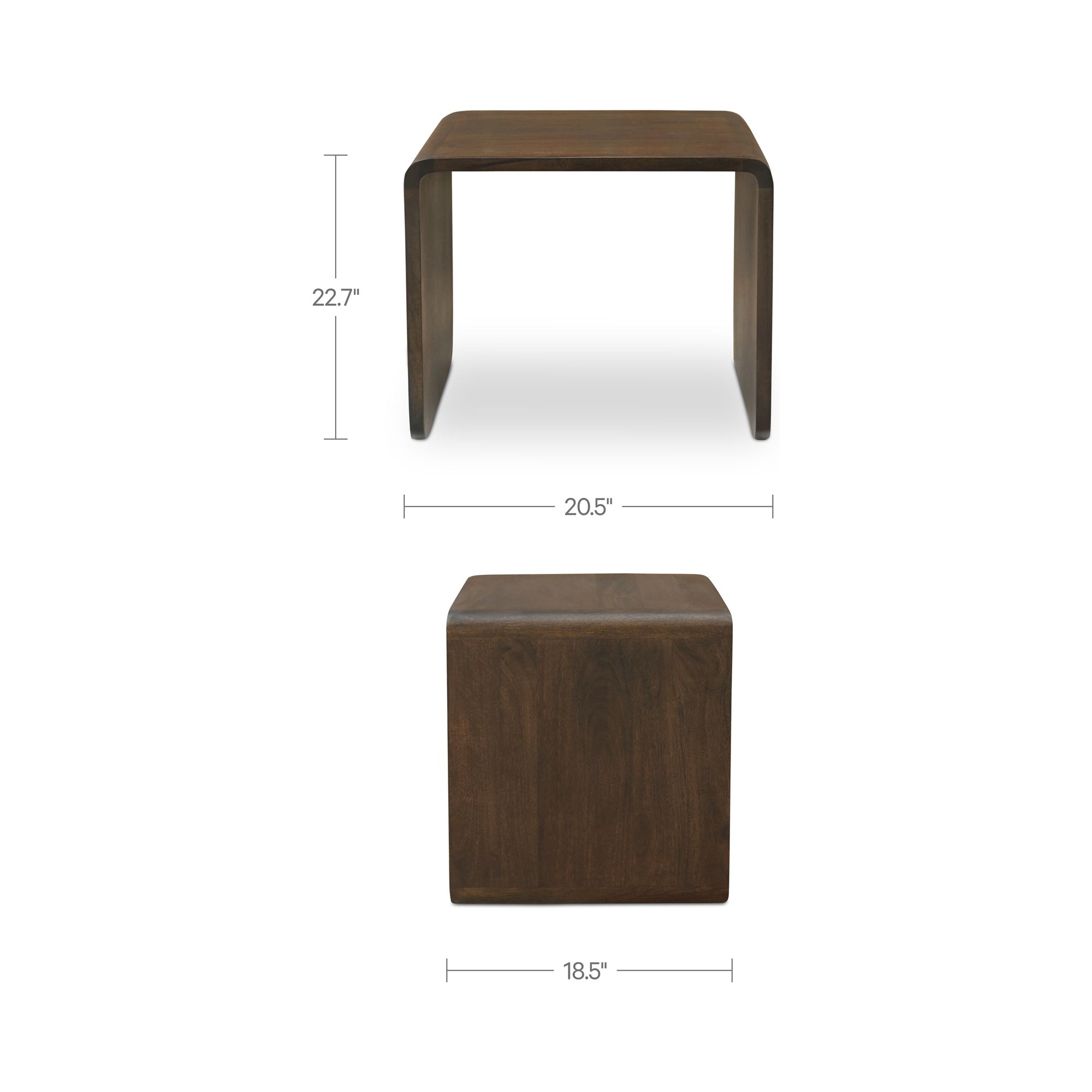 Carrie Side Table Dark Brown