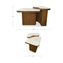 Abi Nesting Coffee Table Beige Cosmos Marble