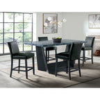 Beckley-5PC-Counter-Height-Dining-Set-in-Dark---Table-&-Four-Meridian-Counter-Black-Chairs