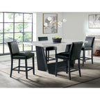 Beckley-5PC-Counter-Height-Dining-Set-in-White---Table-&-Four-Meridian-Counter-Black-Chairs