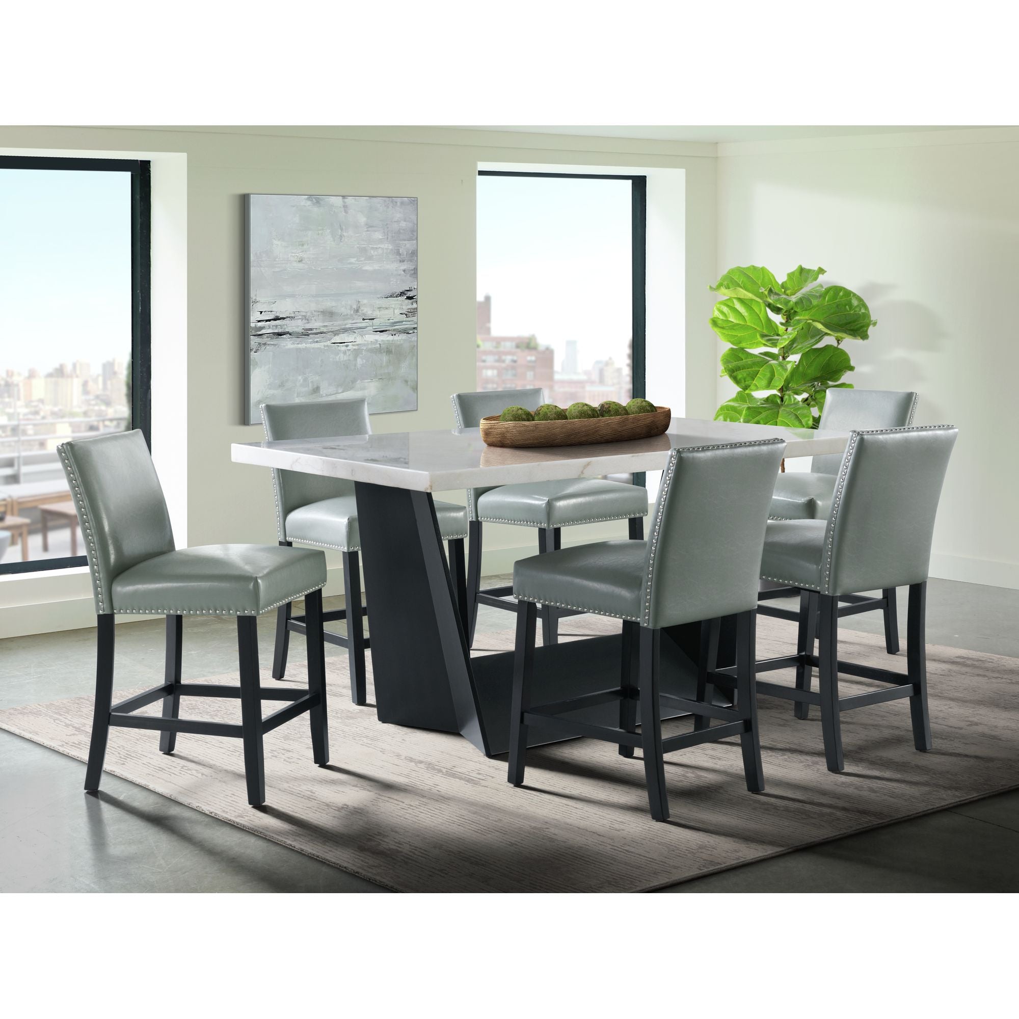 Beckley-Dining/Counter-Marble-Table-Top-White