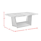 Beckley-5PC-Dining-Set-in-White---Table-&-Four-Meridian-Black-Chairs
