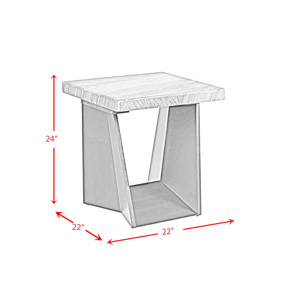 Beckley-End-Table-Complete--in-White-Marble-Top