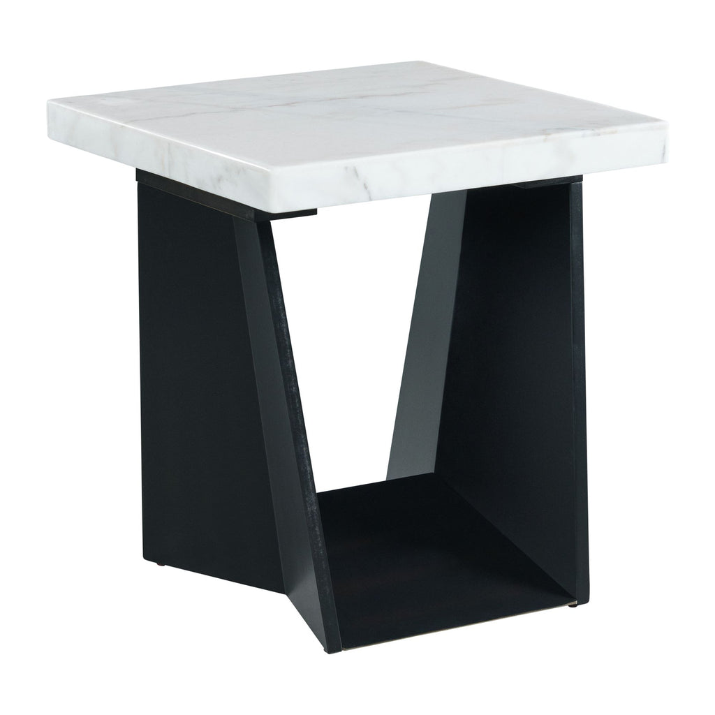 Beckley-End-Table-Complete--in-White-Marble-Top