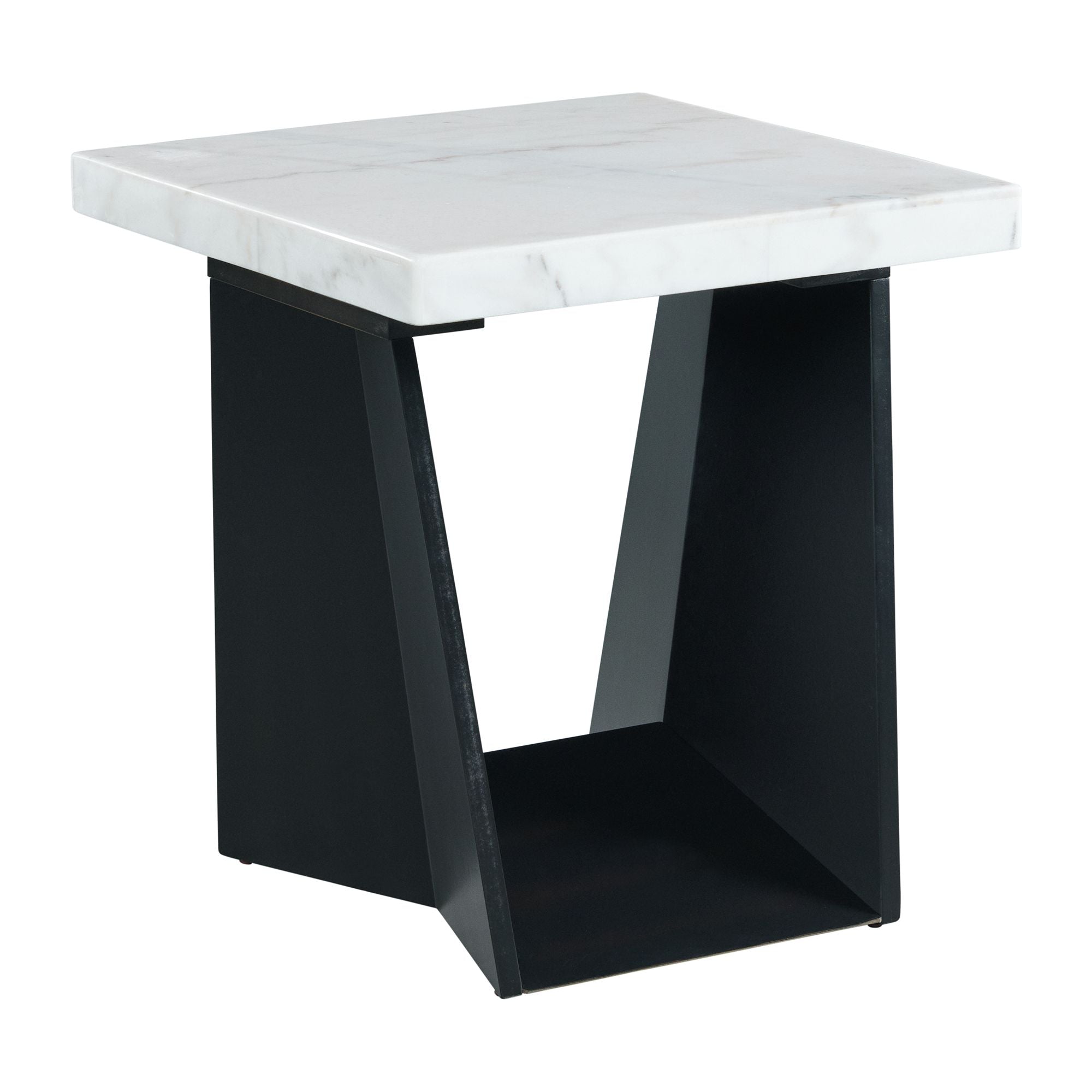 Beckley-End-Table-Complete--in-White-Marble-Top