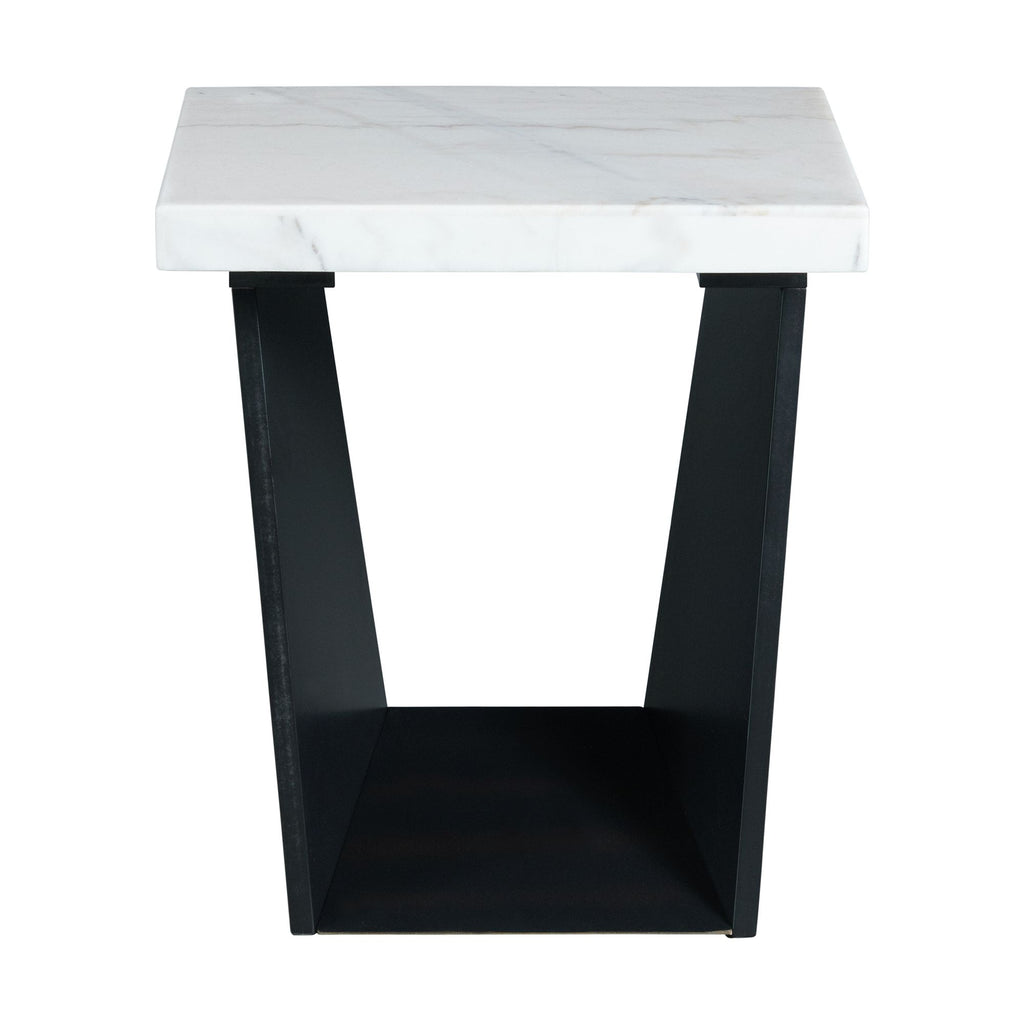 Beckley-End-Table-Complete--in-White-Marble-Top