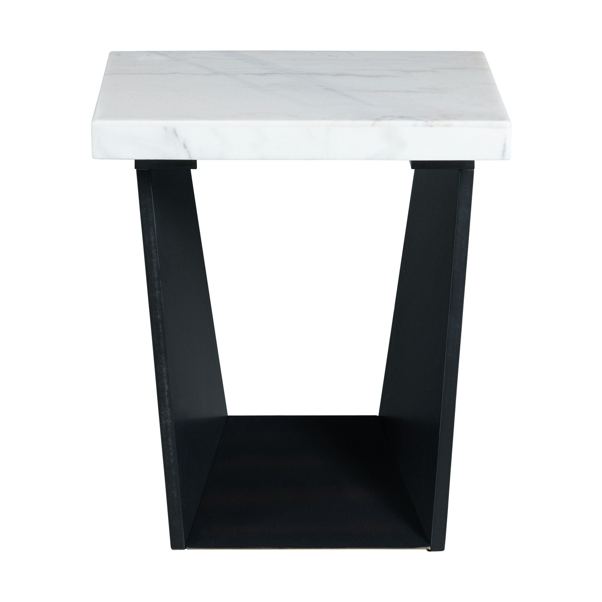 Beckley-End-Table-Complete--in-White-Marble-Top
