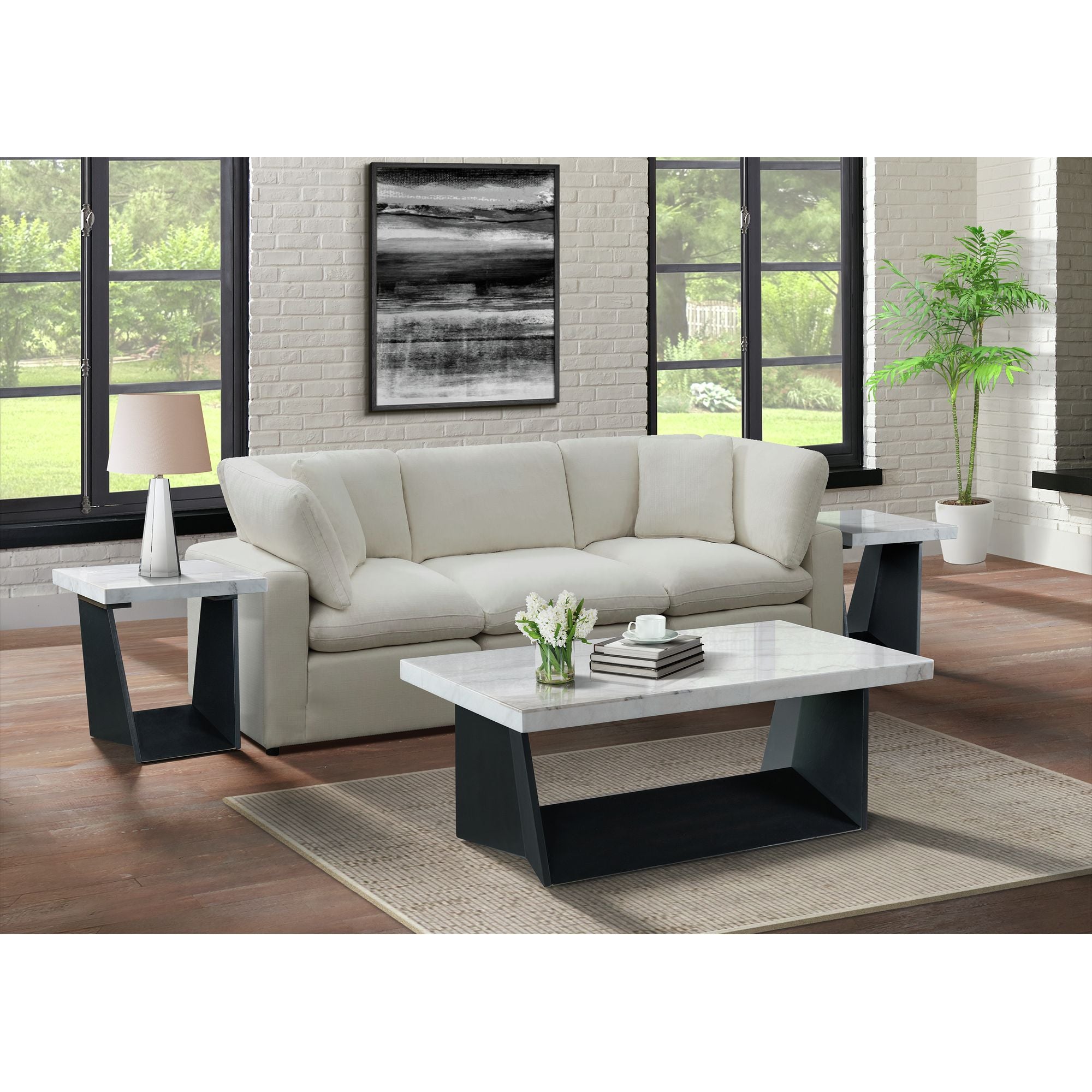 Beckley-End-Table-Complete--in-White-Marble-Top